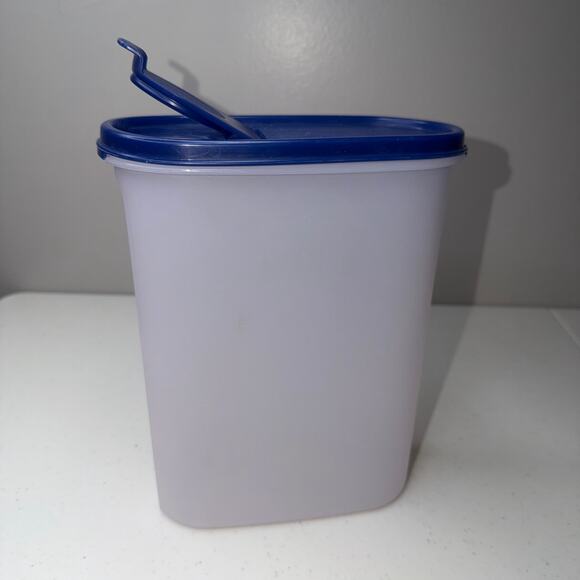 Tupperware Modular Mates Flip Top Blue Seals #4 9 3/4 cup and #3 7 1/4 Cup - Picture 3 of 14